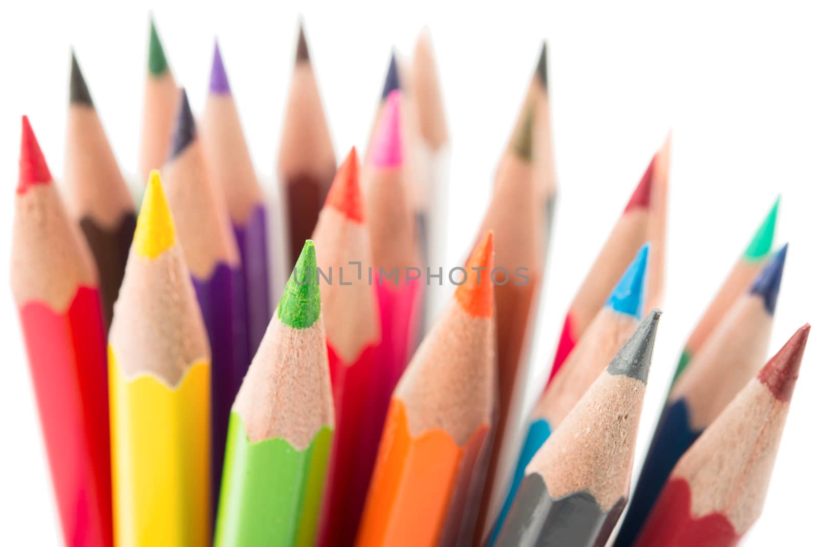 Color pencils, close up .