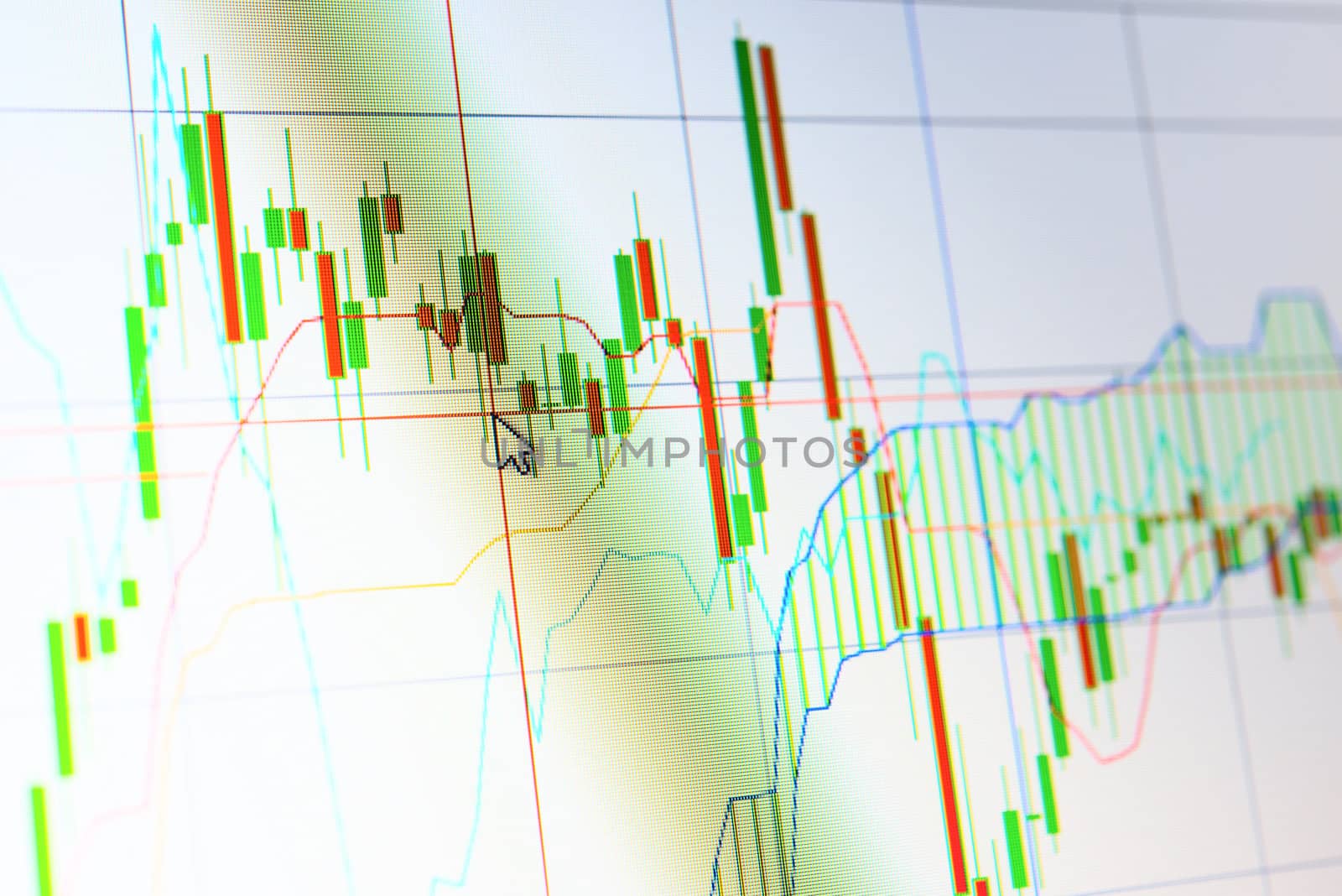 Business chart - stock finances diagram or graph