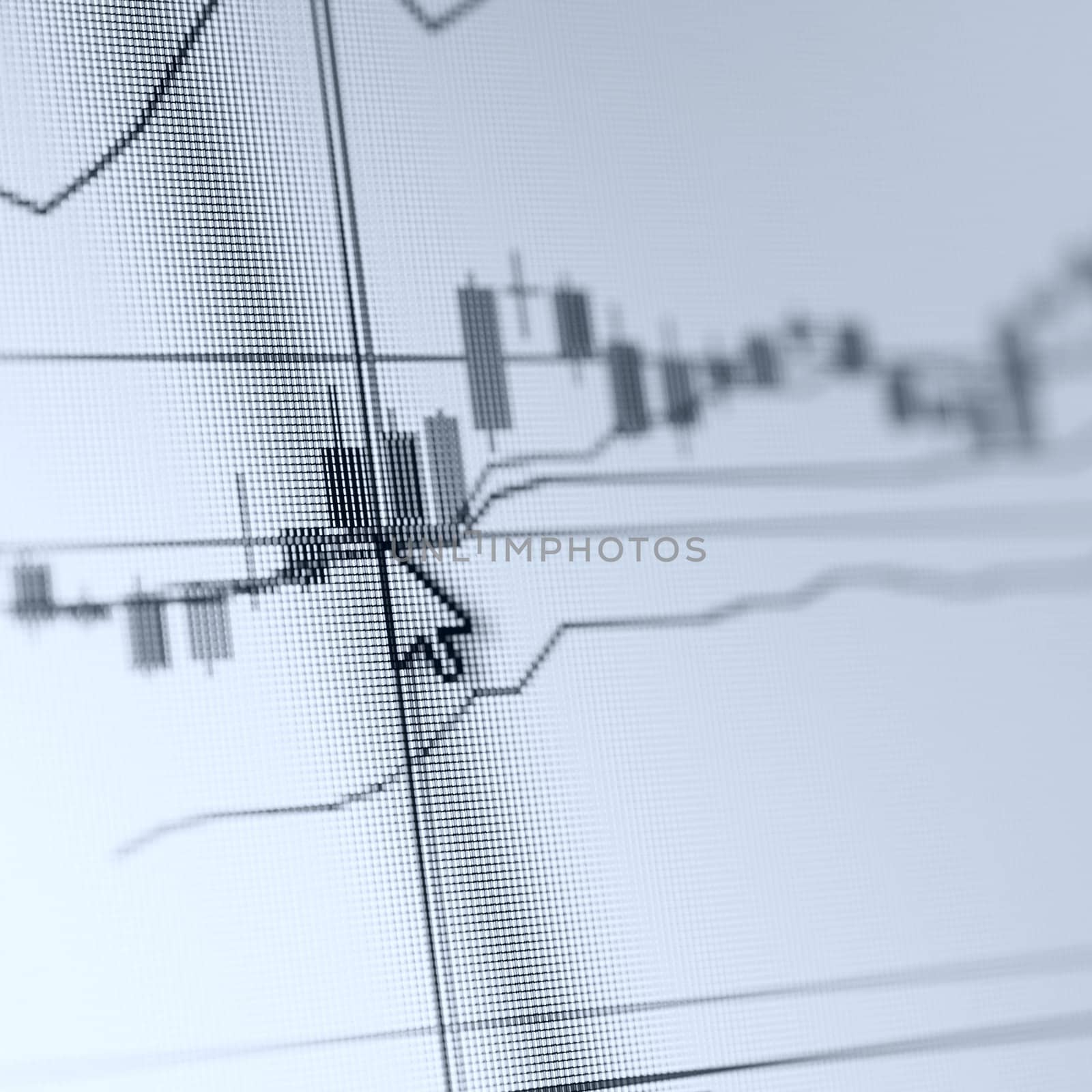 Business chart - stock finances diagram or graph