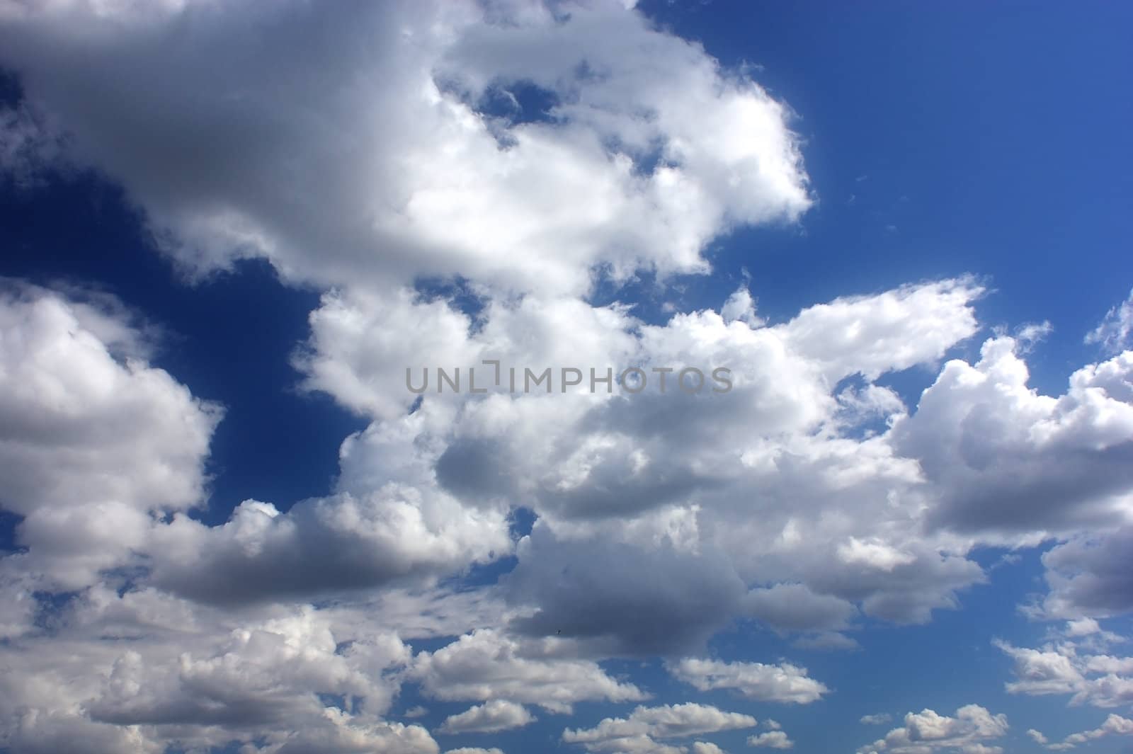 White clouds in blue sky by vidrik