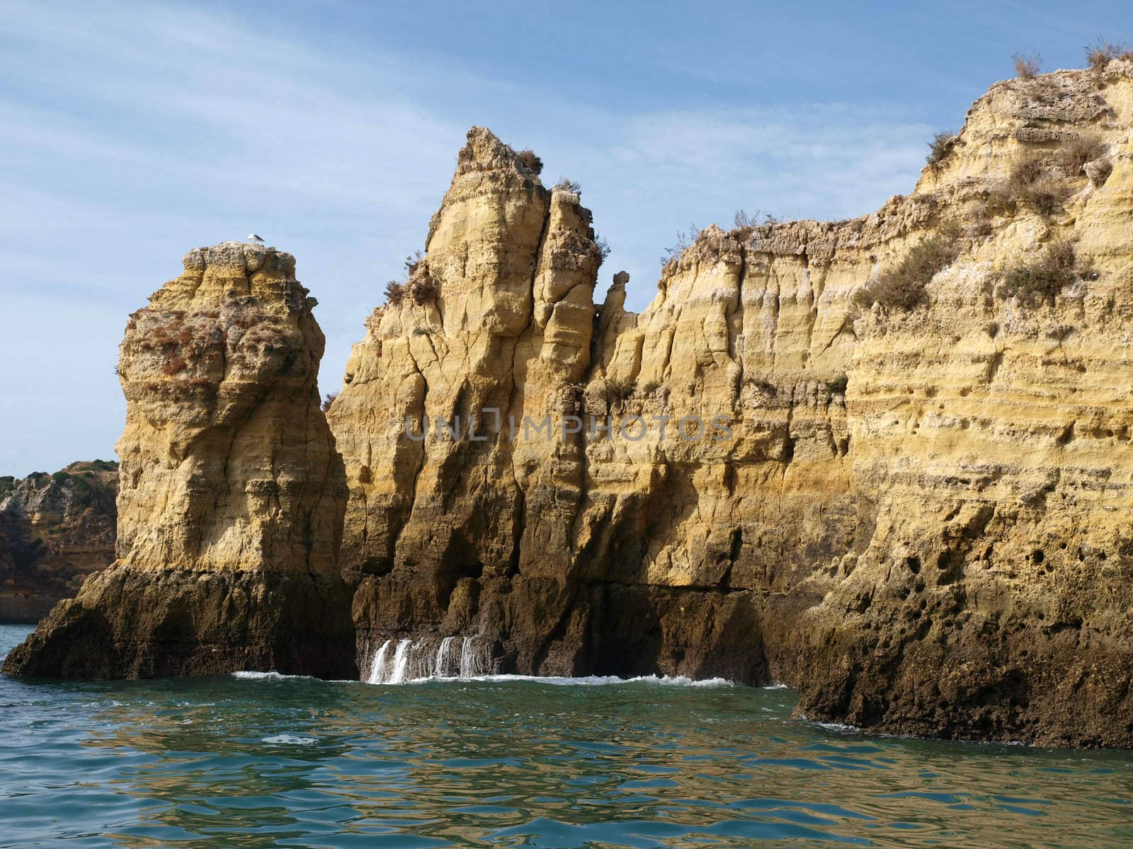 Picturesque Alagarve coast between Lagos and the Cap Vincent