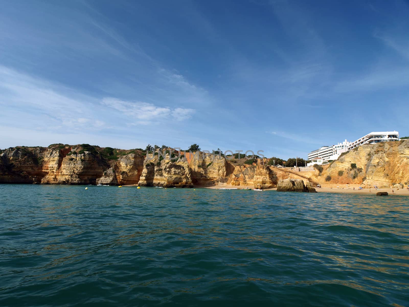 Picturesque Alagarve coast between Lagos and the Cap Vincent