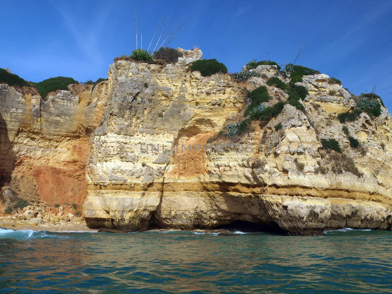 Picturesque Alagarve coast between Lagos and the Cap Vincent