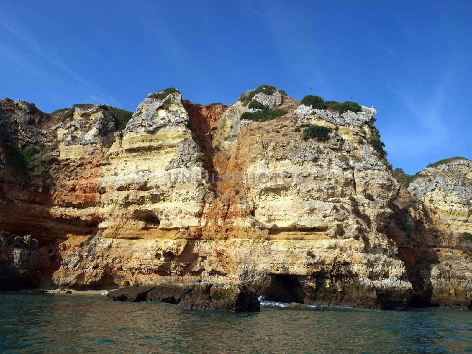Picturesque Alagarve coast between Lagos and the Cap Vincent