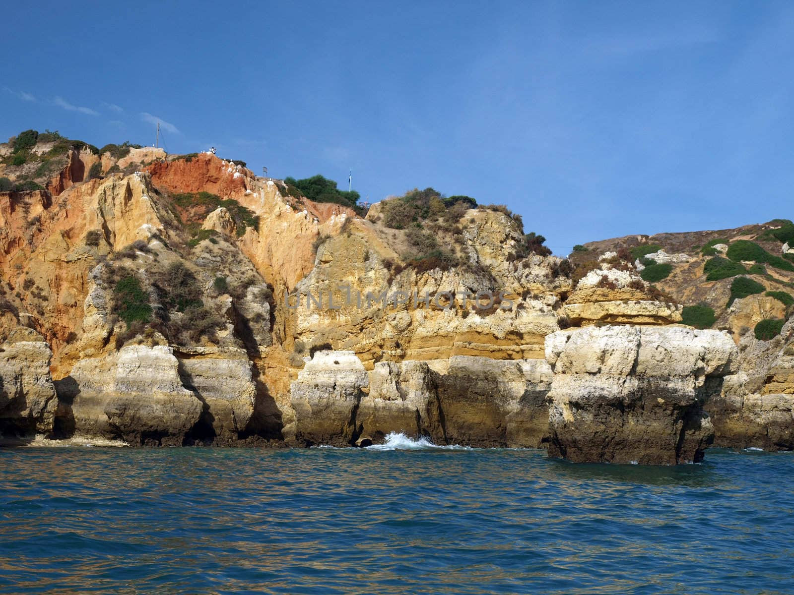 Picturesque Algarve coast between Lagos and the Cap Vincent