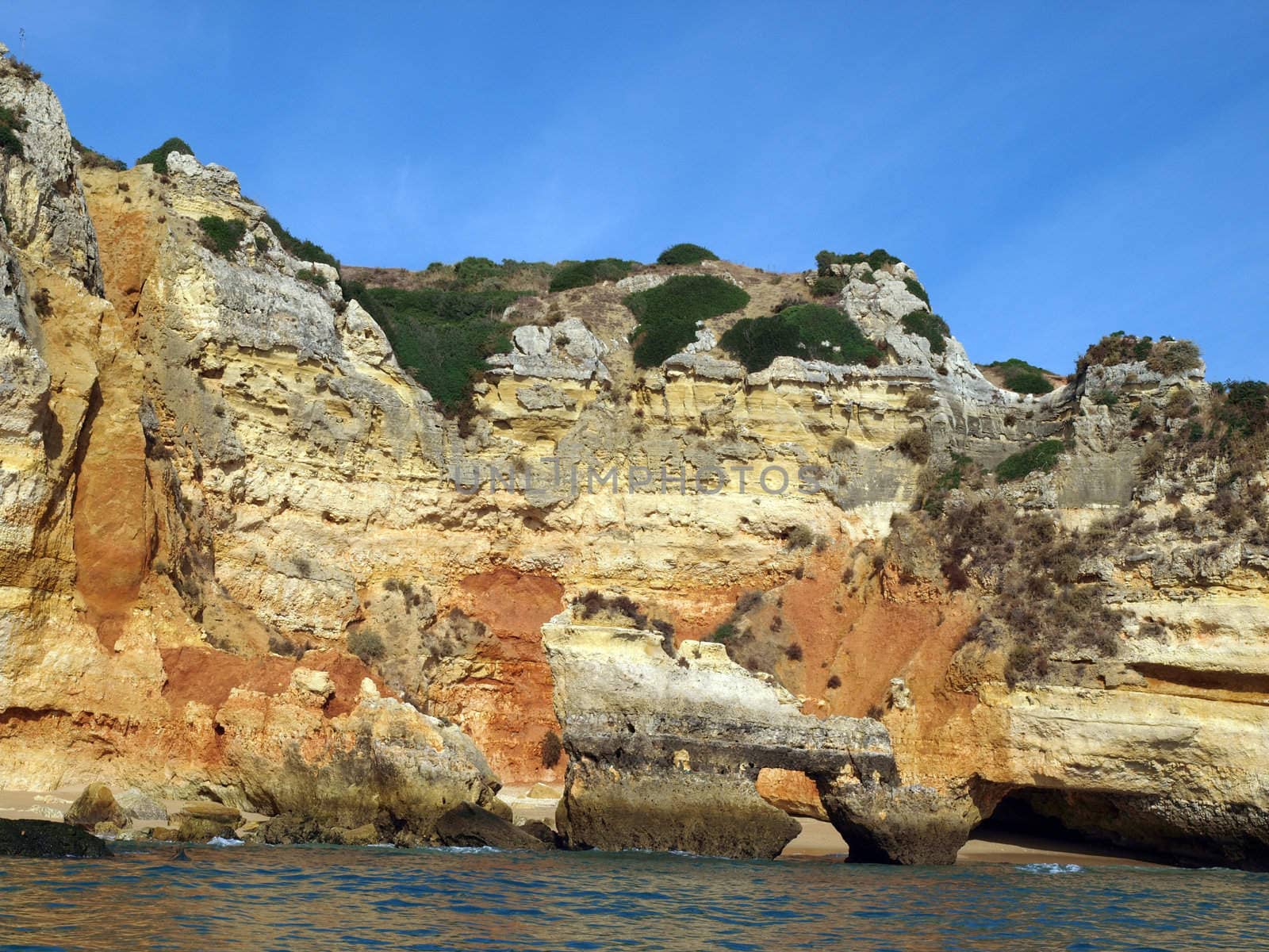 Picturesque Algarve coast between Lagos and the Cap Vincent