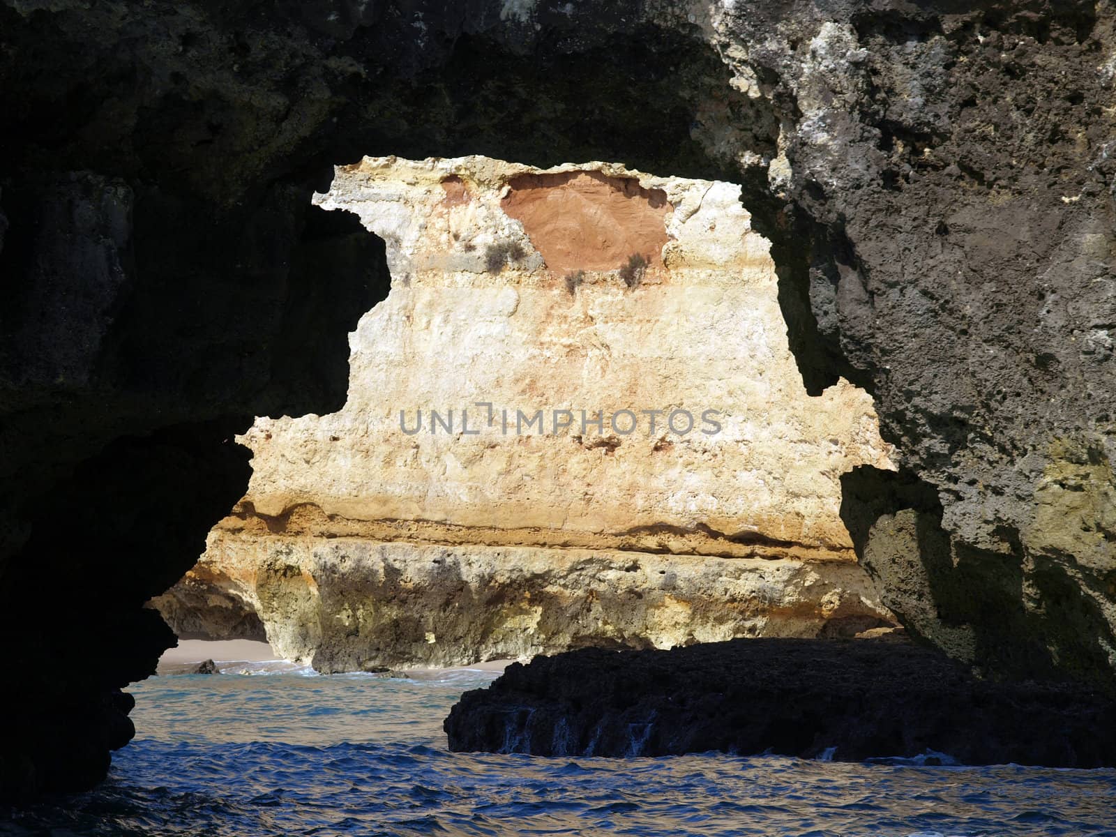 Picturesque Algarve coast between Lagos and the Cap Vincent