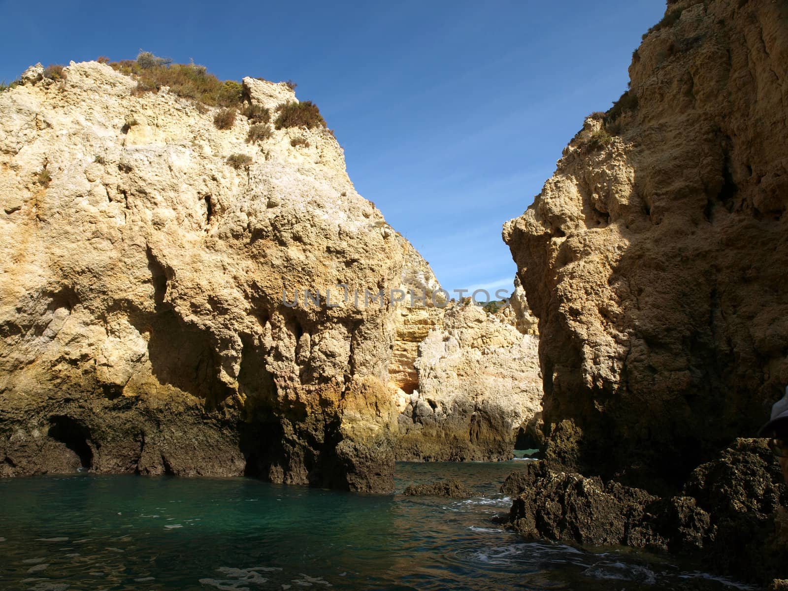 Picturesque Algarve coast between Lagos and the Cap Vincent