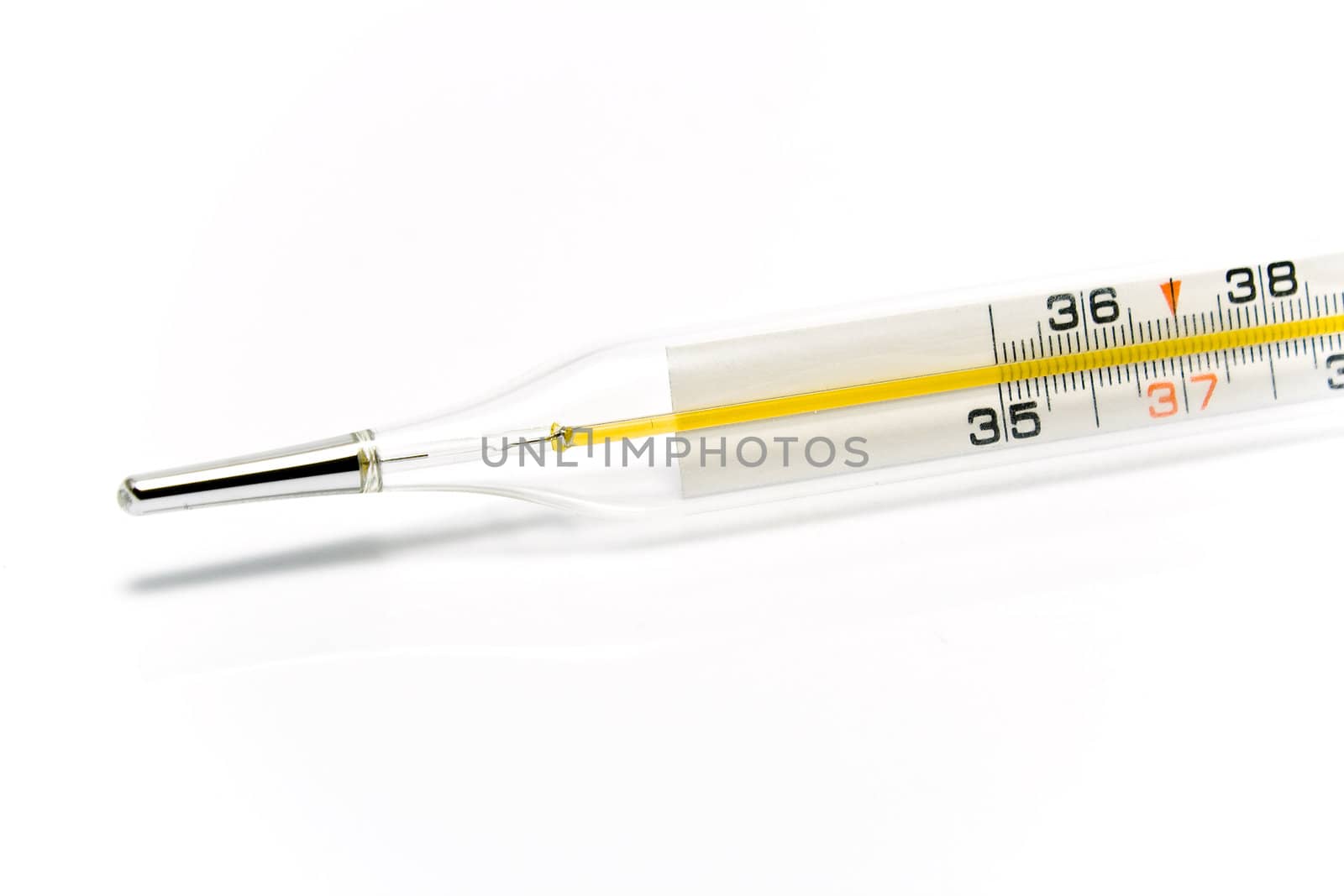 Medical thermometer isolatedon white