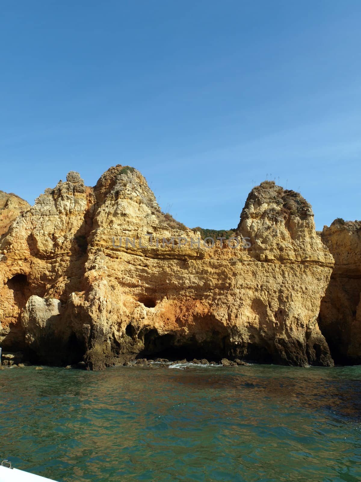 Picturesque Algarve coast between Lagos and the Cap Vincent