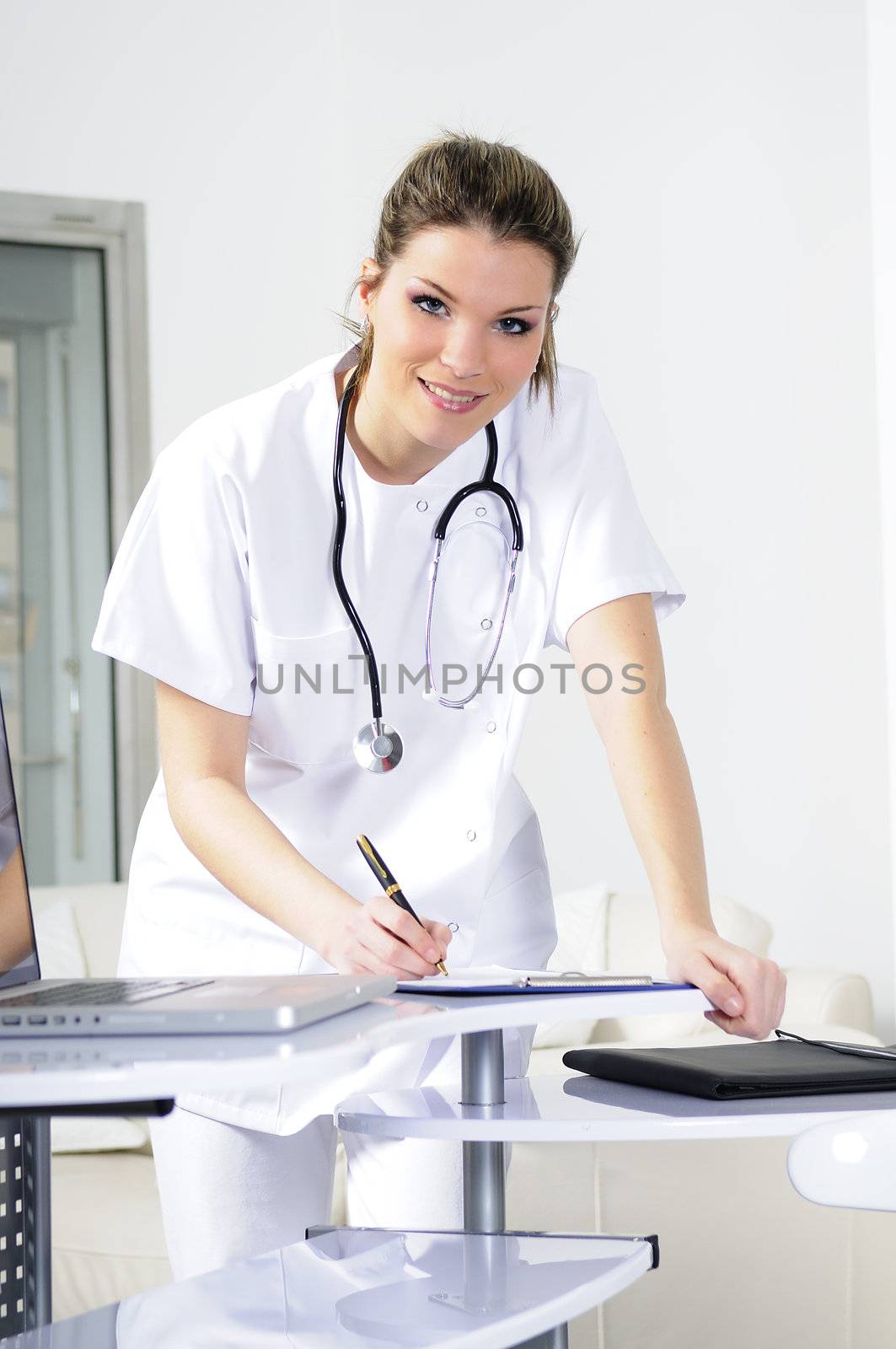 beautiful doctor in a hospital