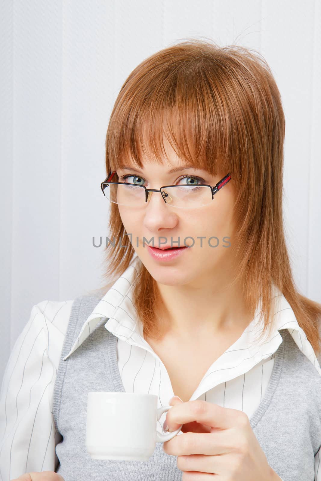 Portrait of an attractive young business woman in office