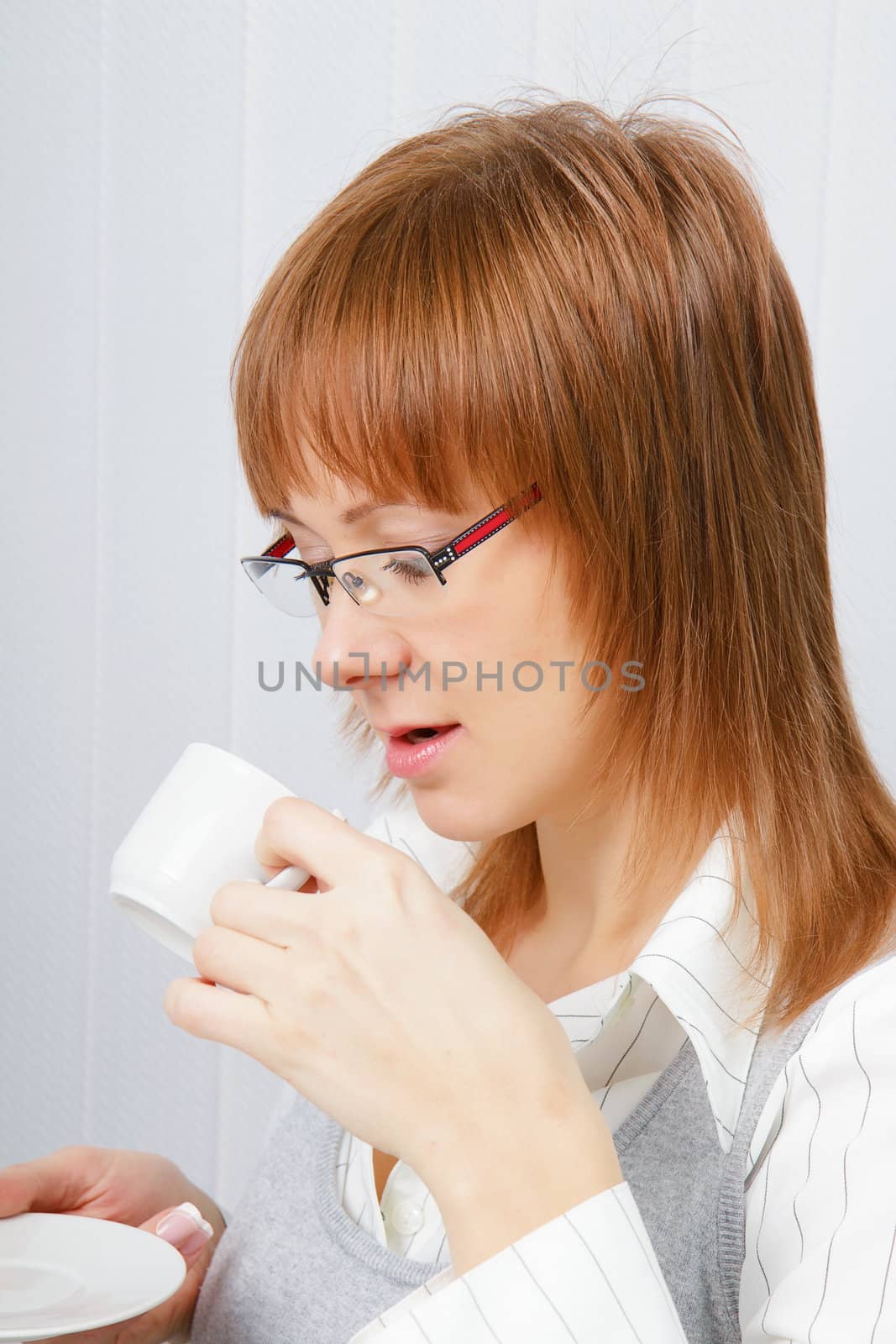 Portrait of an attractive young business woman in office