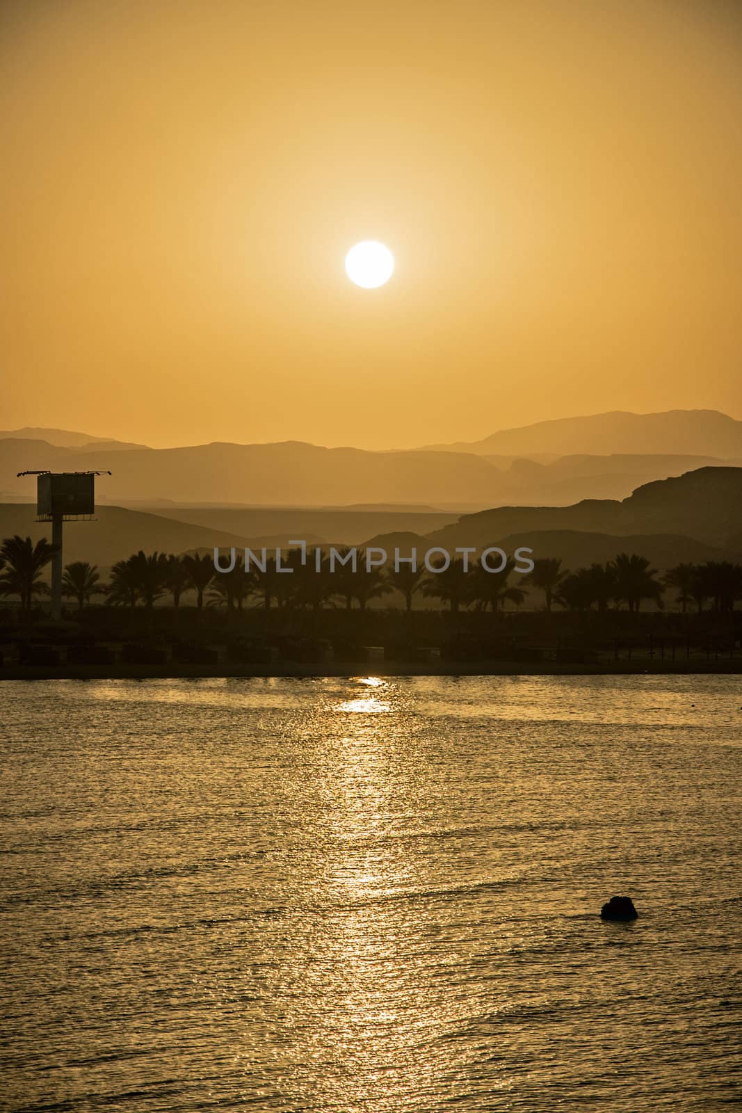 Picture over the Red Sea of the Sunset