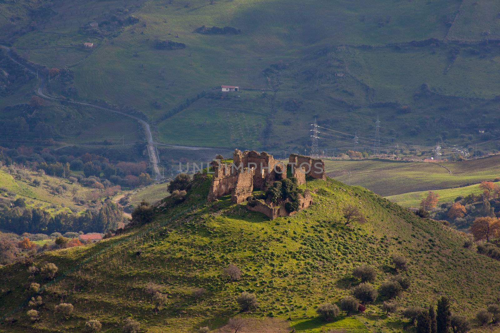 Ruins of St. Michael the Archangel monastery in Troina, "The Elder" , Sicily - Italy