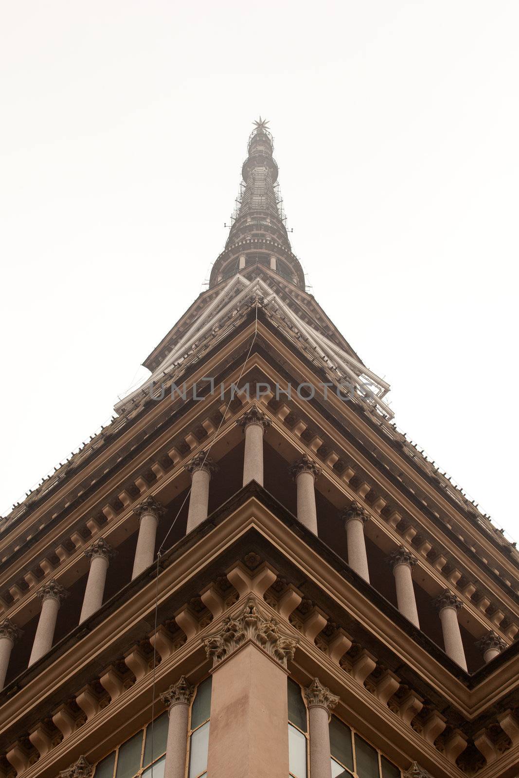 View of Mole Antonelliana in Turin, Italy