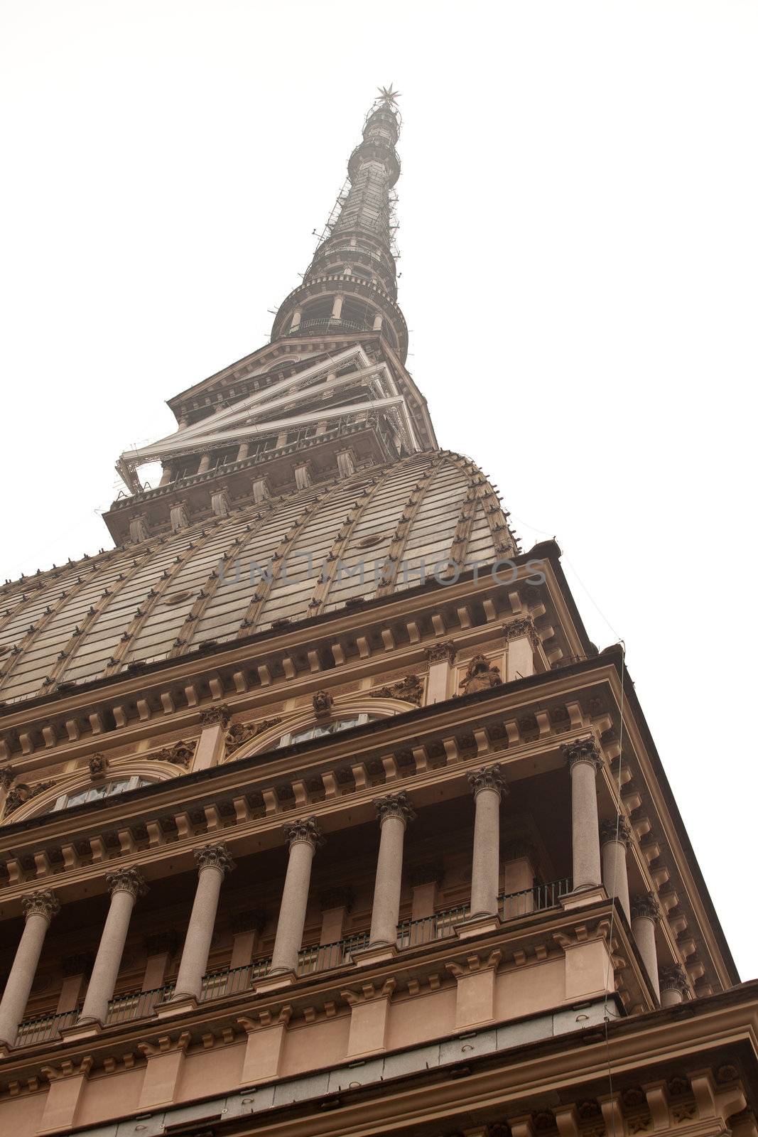 View of Mole Antonelliana in Turin, Italy