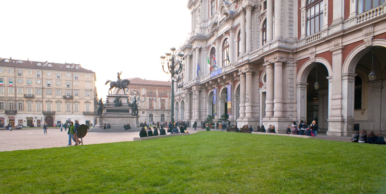 View of Palazzo Carignano, Turin in Italy