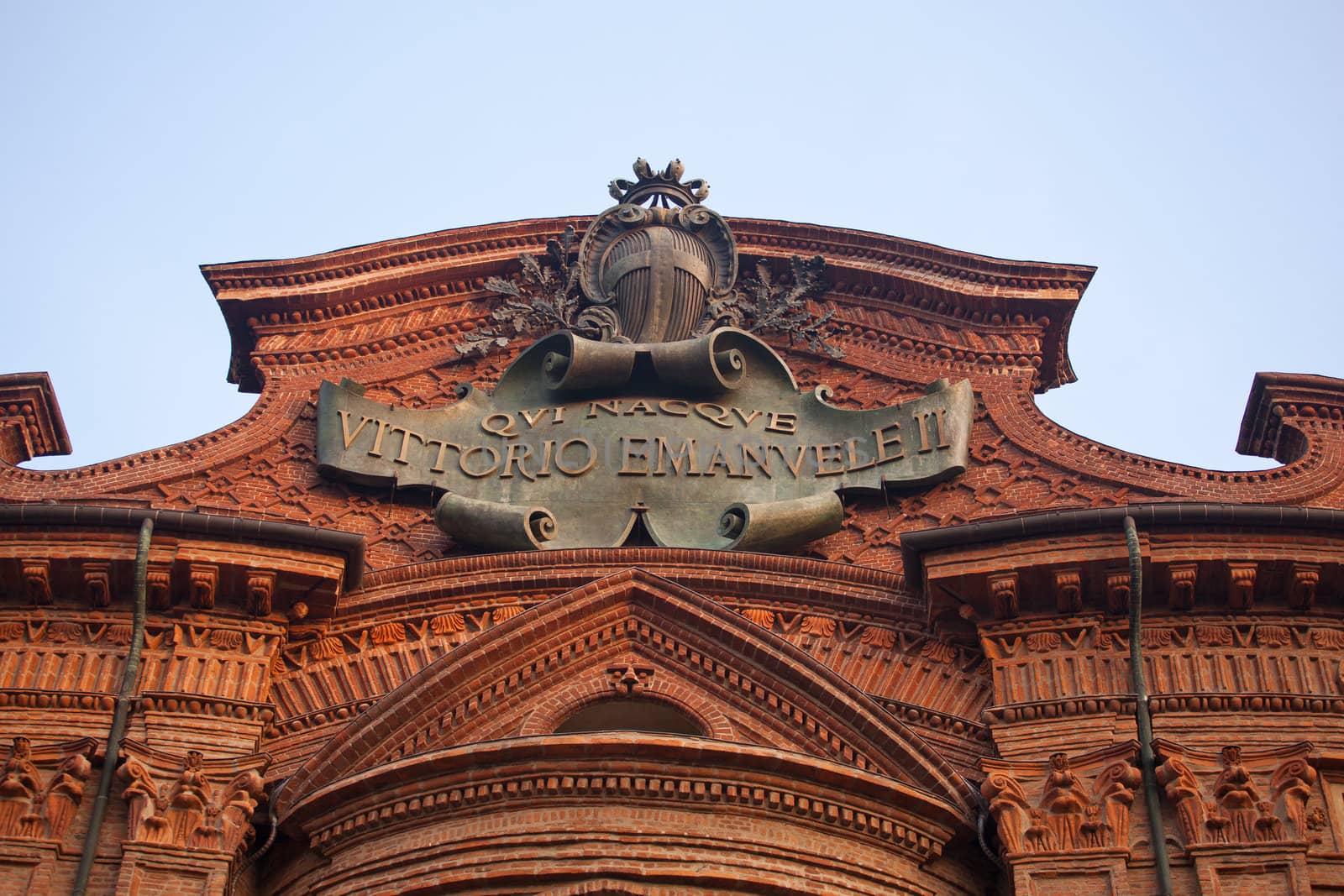 Detail of Palazzo carignano in turin, Italy