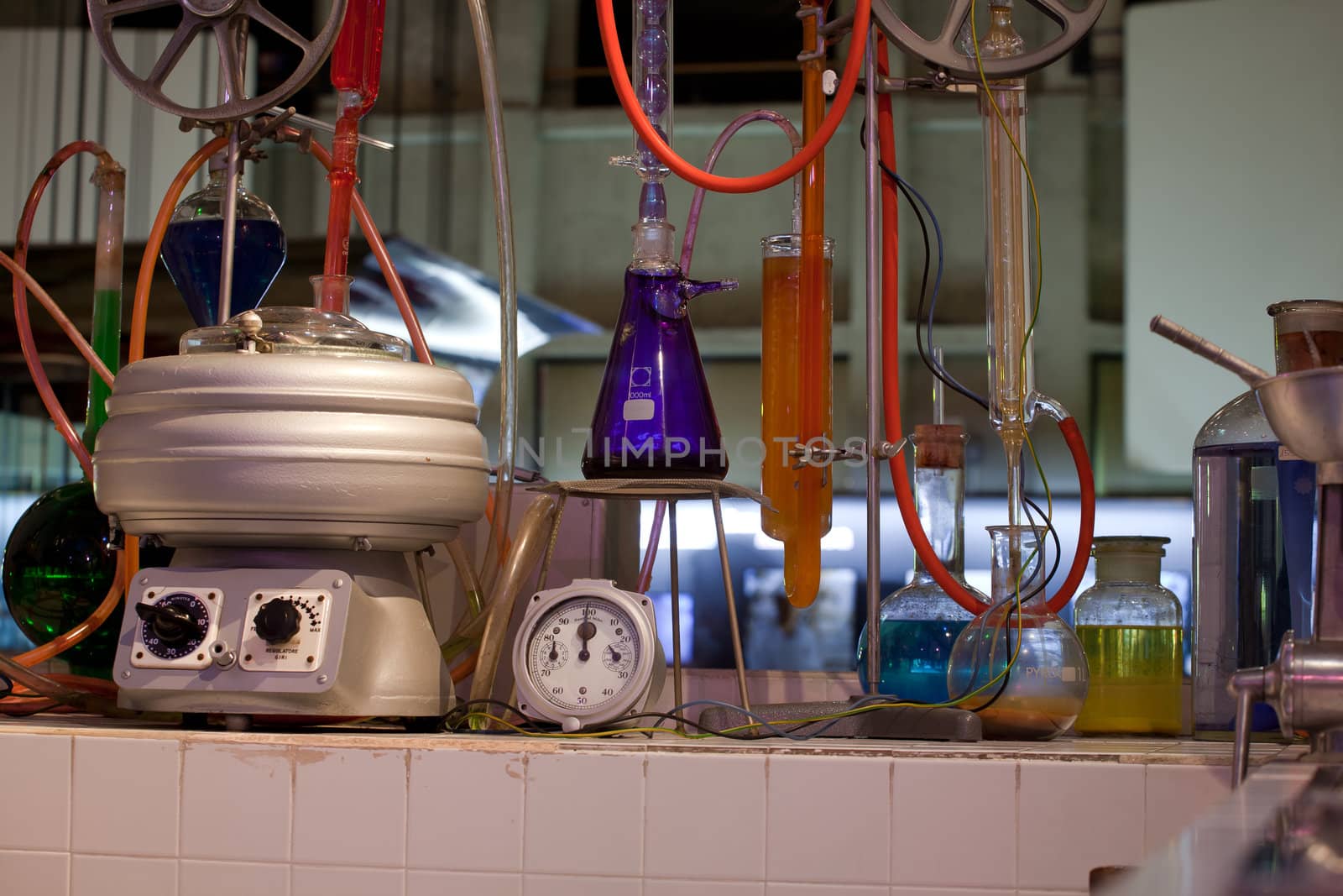 View glassware and others object in the science laboratory