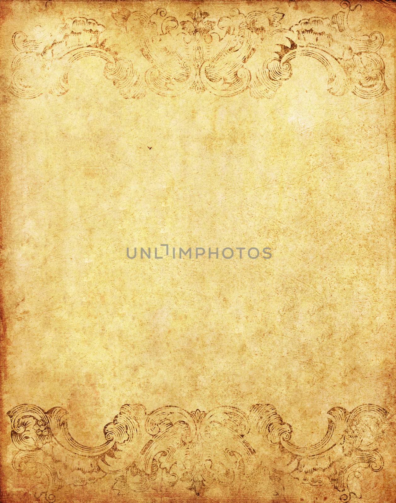 old grunge paper background with vintage victorian style