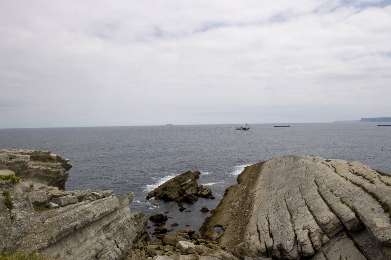 Santander sea, Cliff in the Cantabrian Sea
