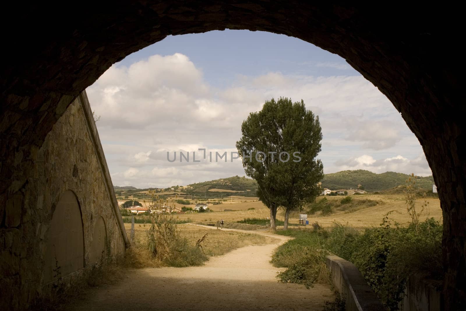 Road in the spanish countryside, way of St. James