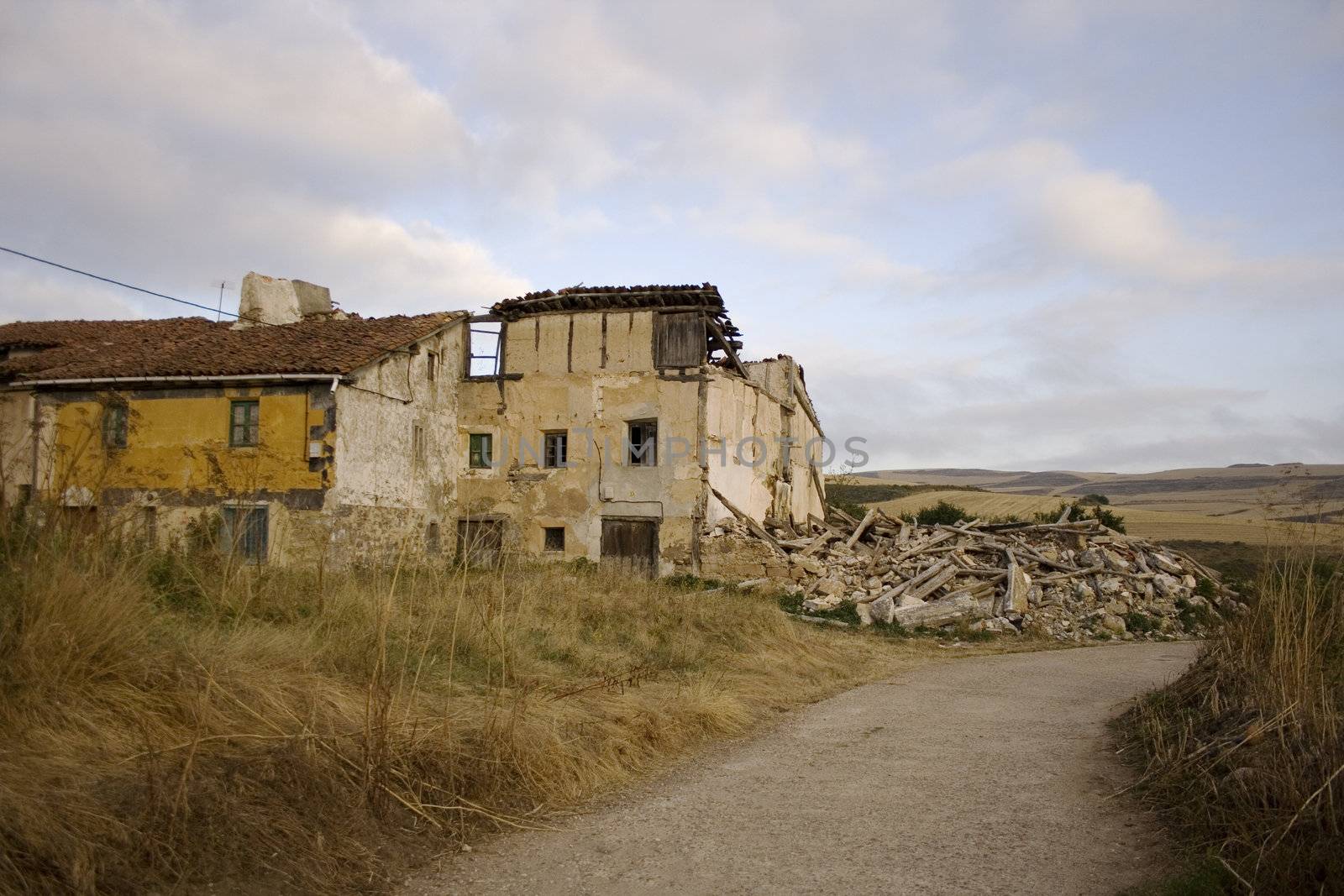 View of a House demolished in Spain