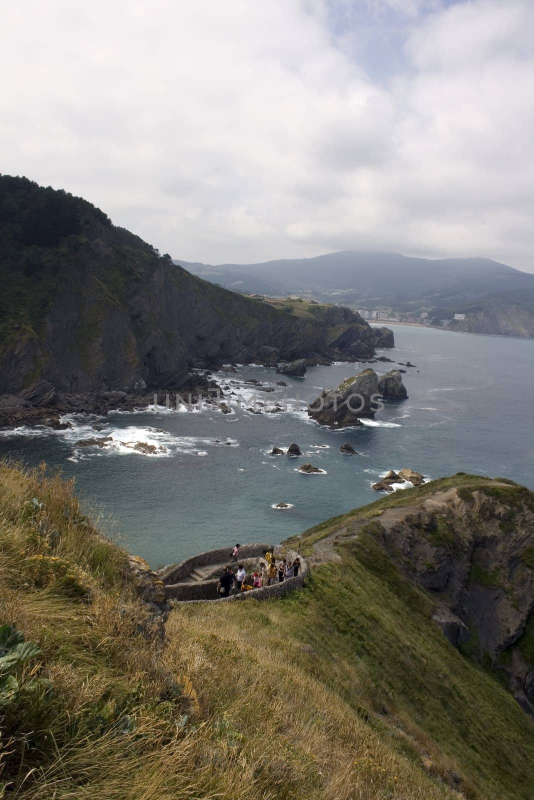 View of the San juan de Gaztelugatxe sea in the basque country