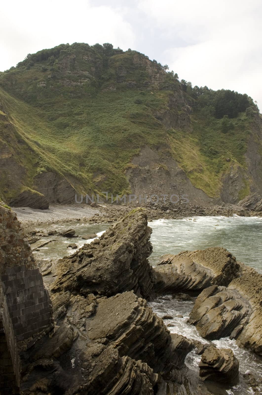 View of the San juan de Gaztelugatxe sea in the basque country