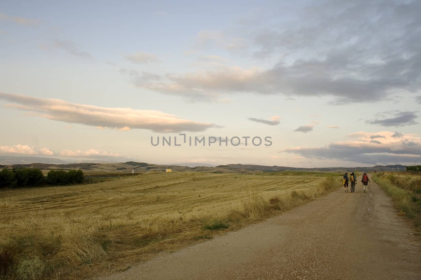 Pilgrims, way of St. James in Spain