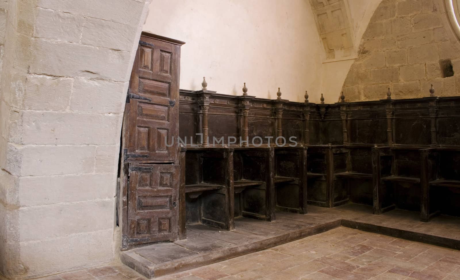 View of the confessional, Interior of the Granon church