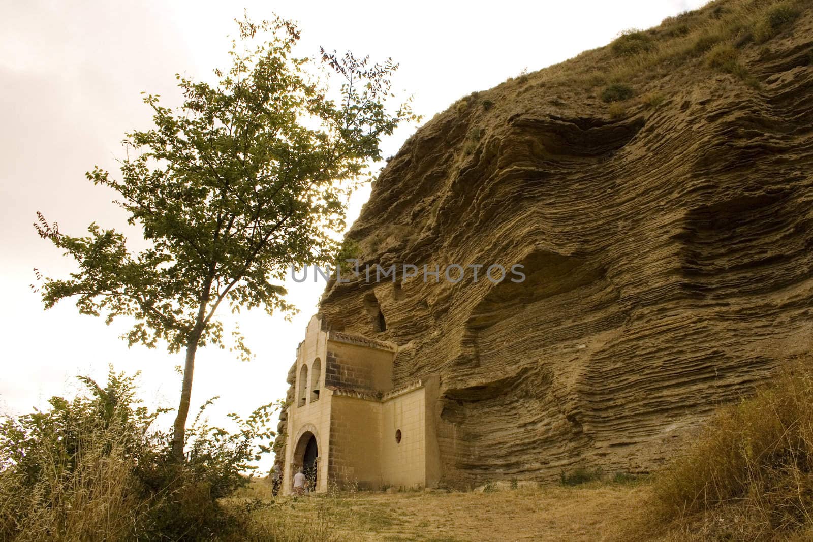 View of the Santa Maria de la Pena church, Tosantos - Spain