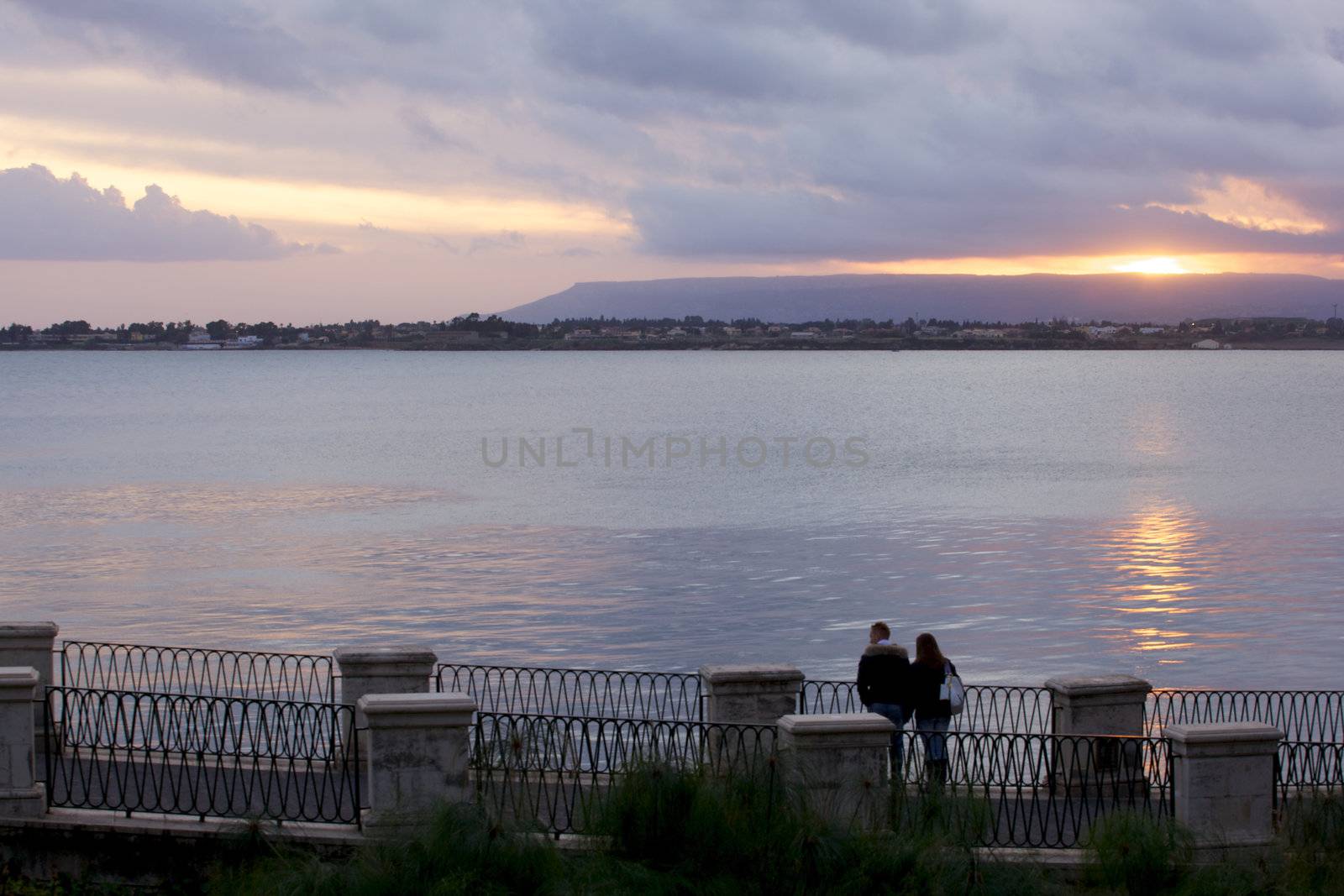 lovers looking the sea, Ortigia - Syracuse