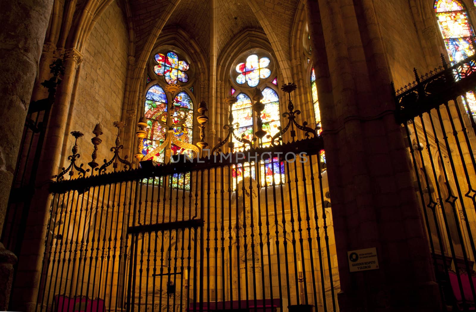 Interior of Leon Cathedral, Spain