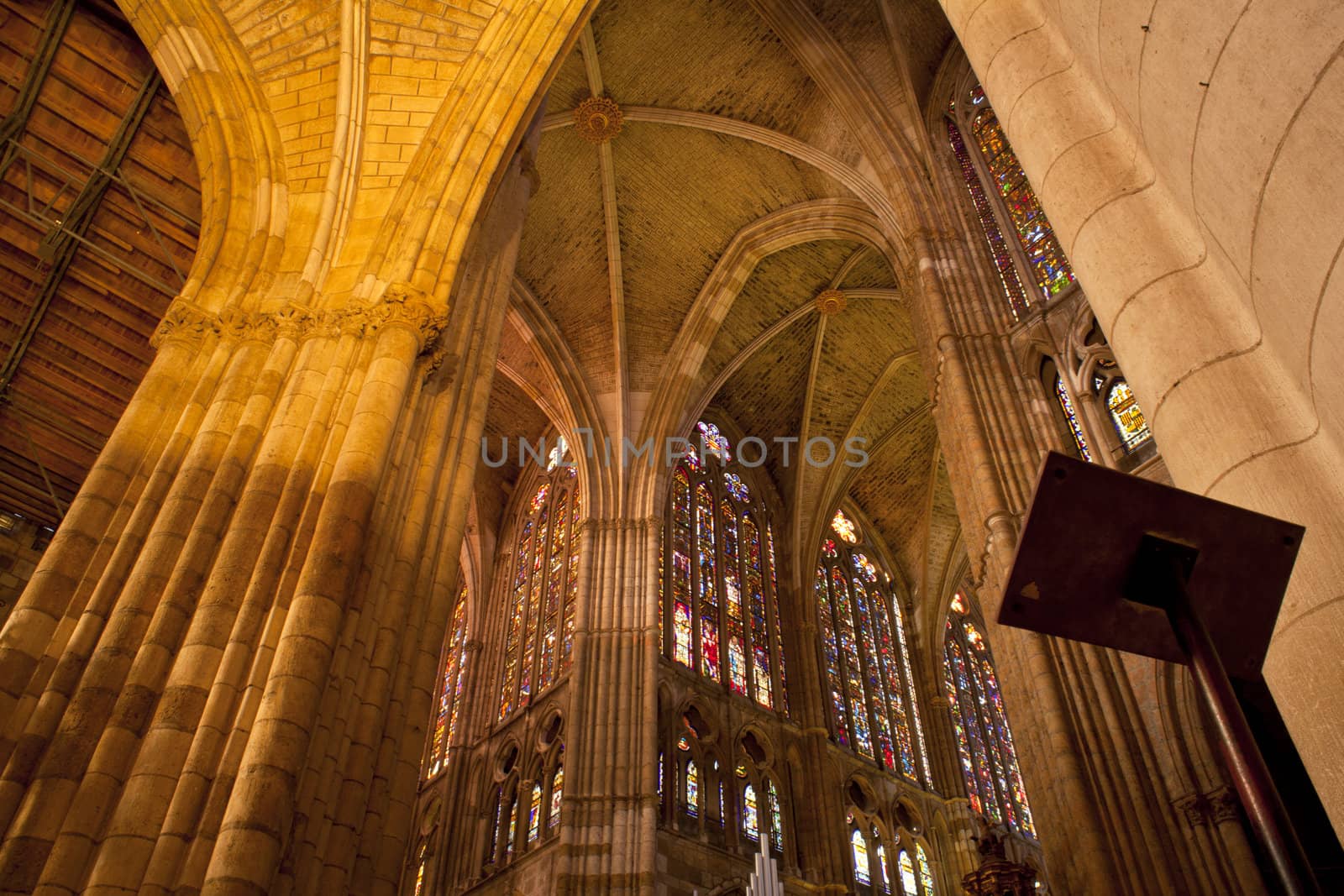 Interior of Leon Cathedral, Spain