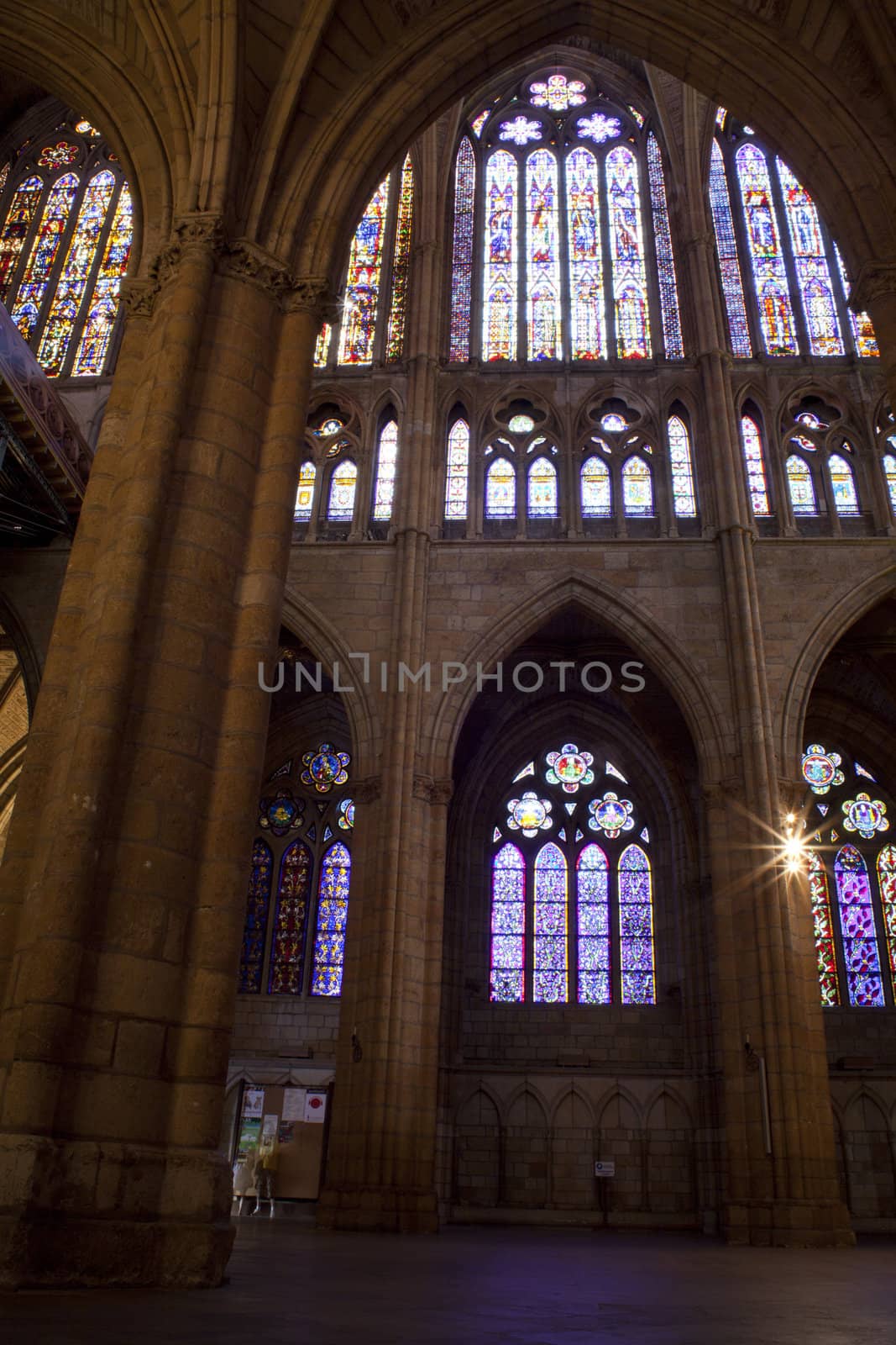 Interior of Leon Cathedral, Spain