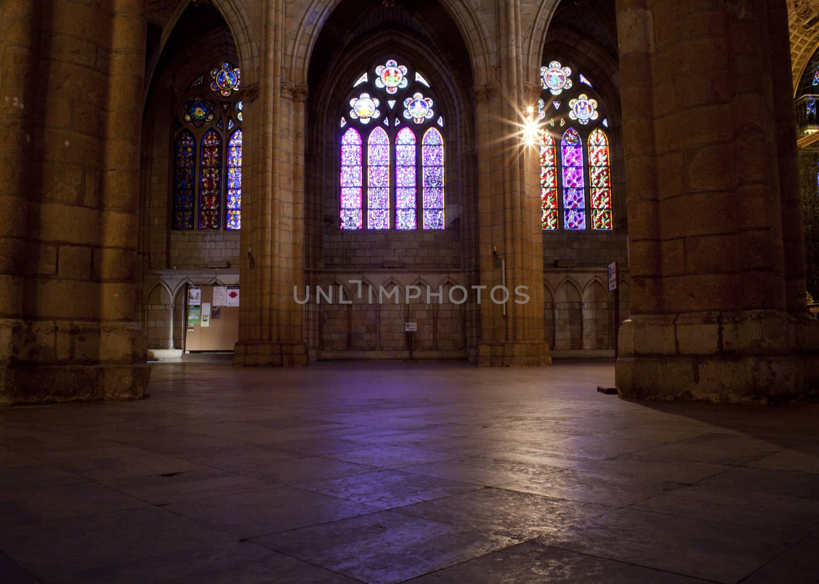 Interior of Leon Cathedral, Spain