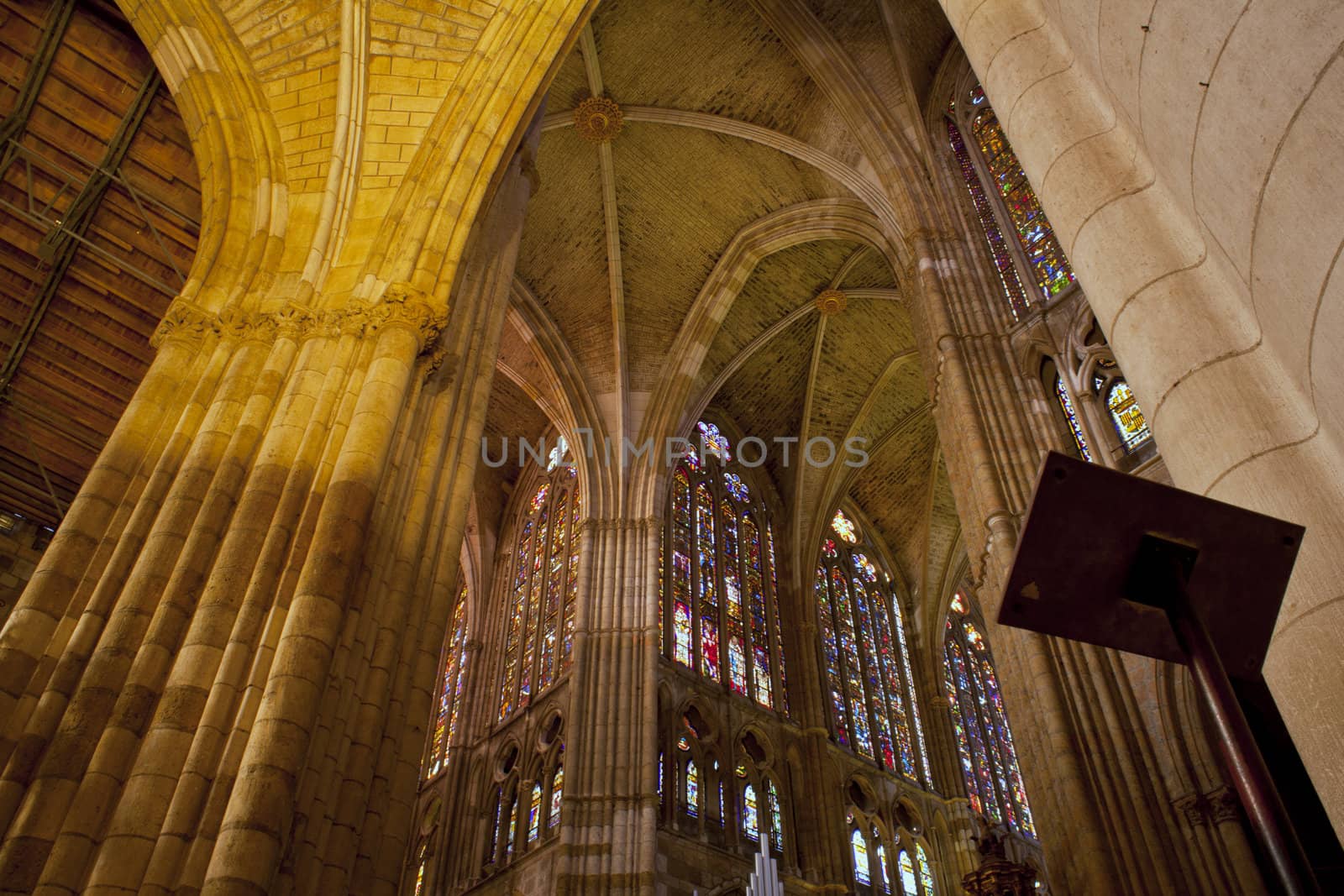 Interior of Leon Cathedral, Spain