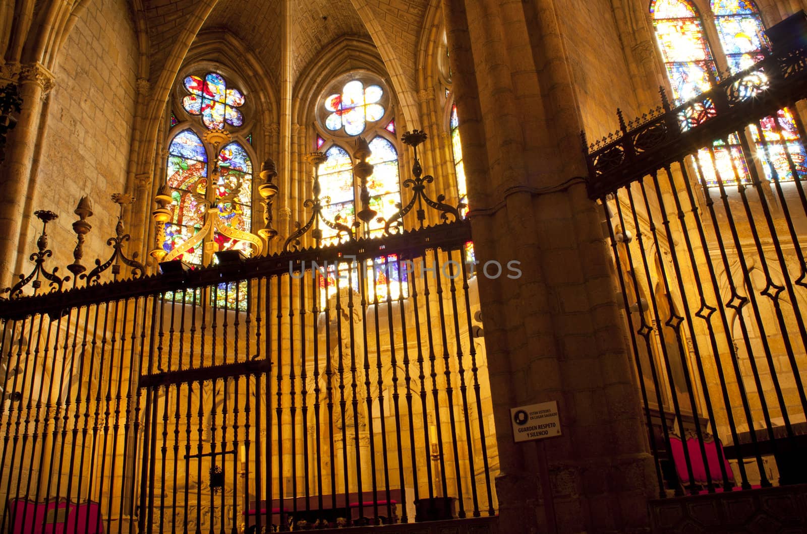 Interior of Leon Cathedral, Spain