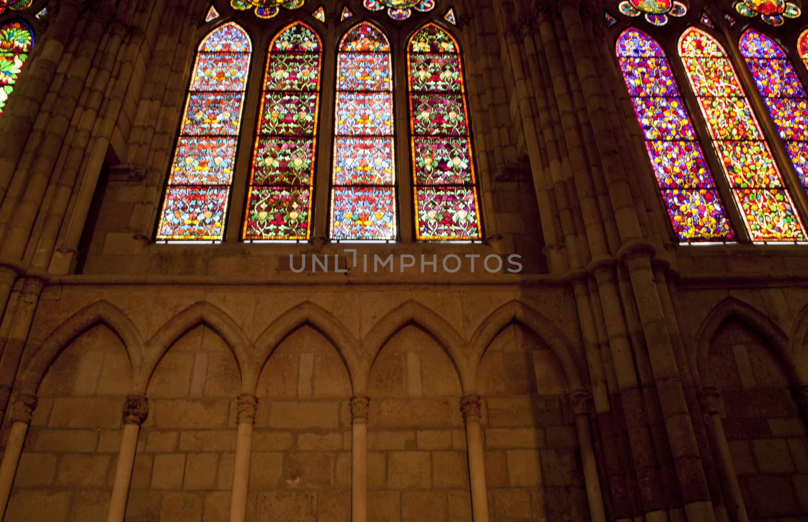 Interior of Leon Cathedral, Spain