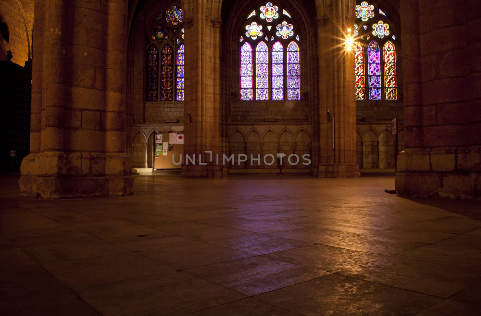 Interior of Leon Cathedral, Spain