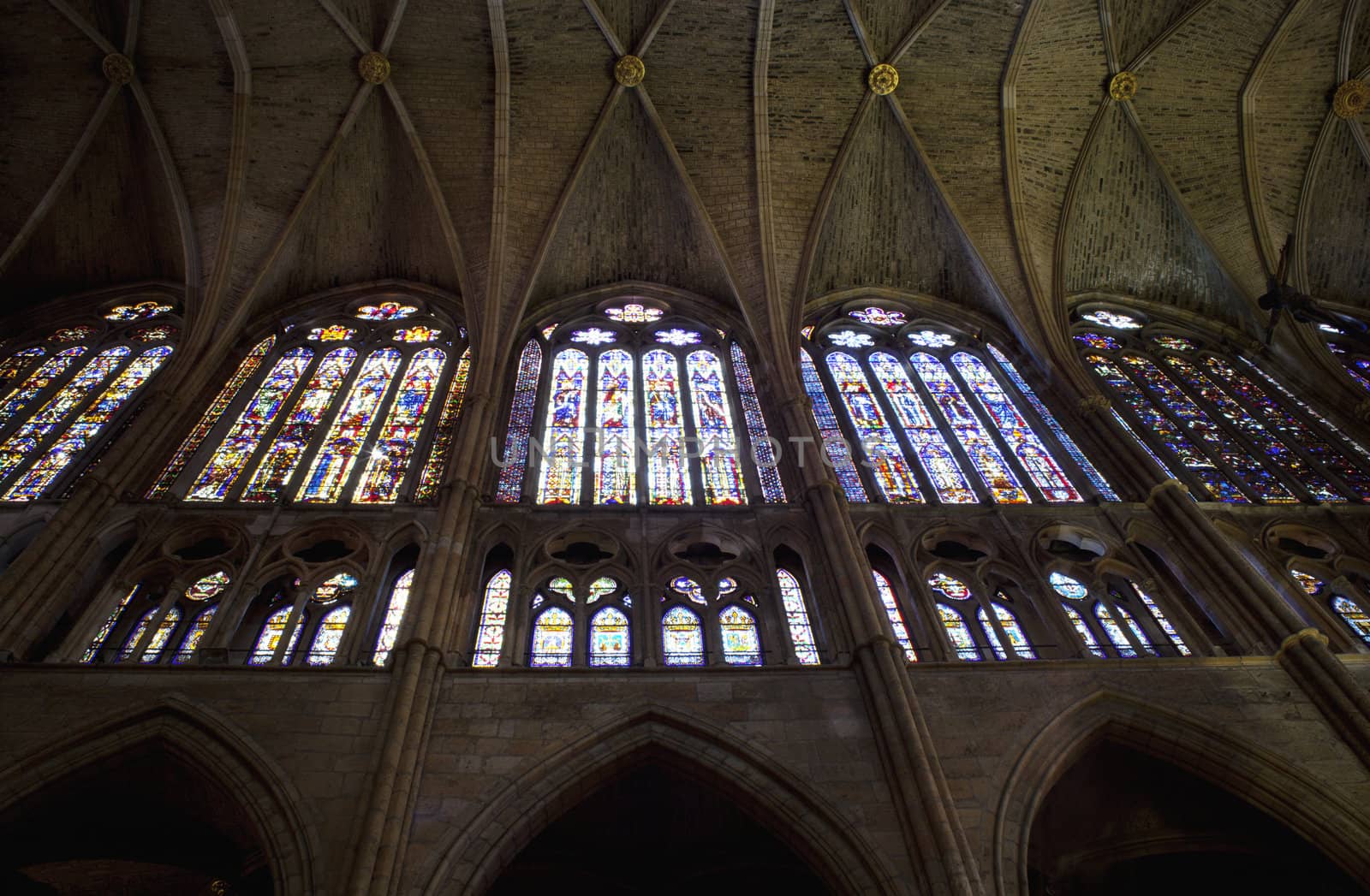 Interior of Leon Cathedral, Spain