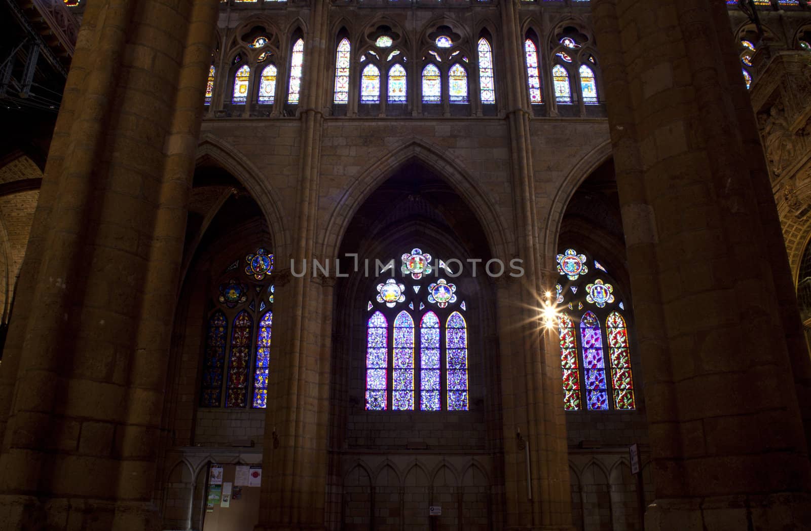 Interior of Leon Cathedral, Spain