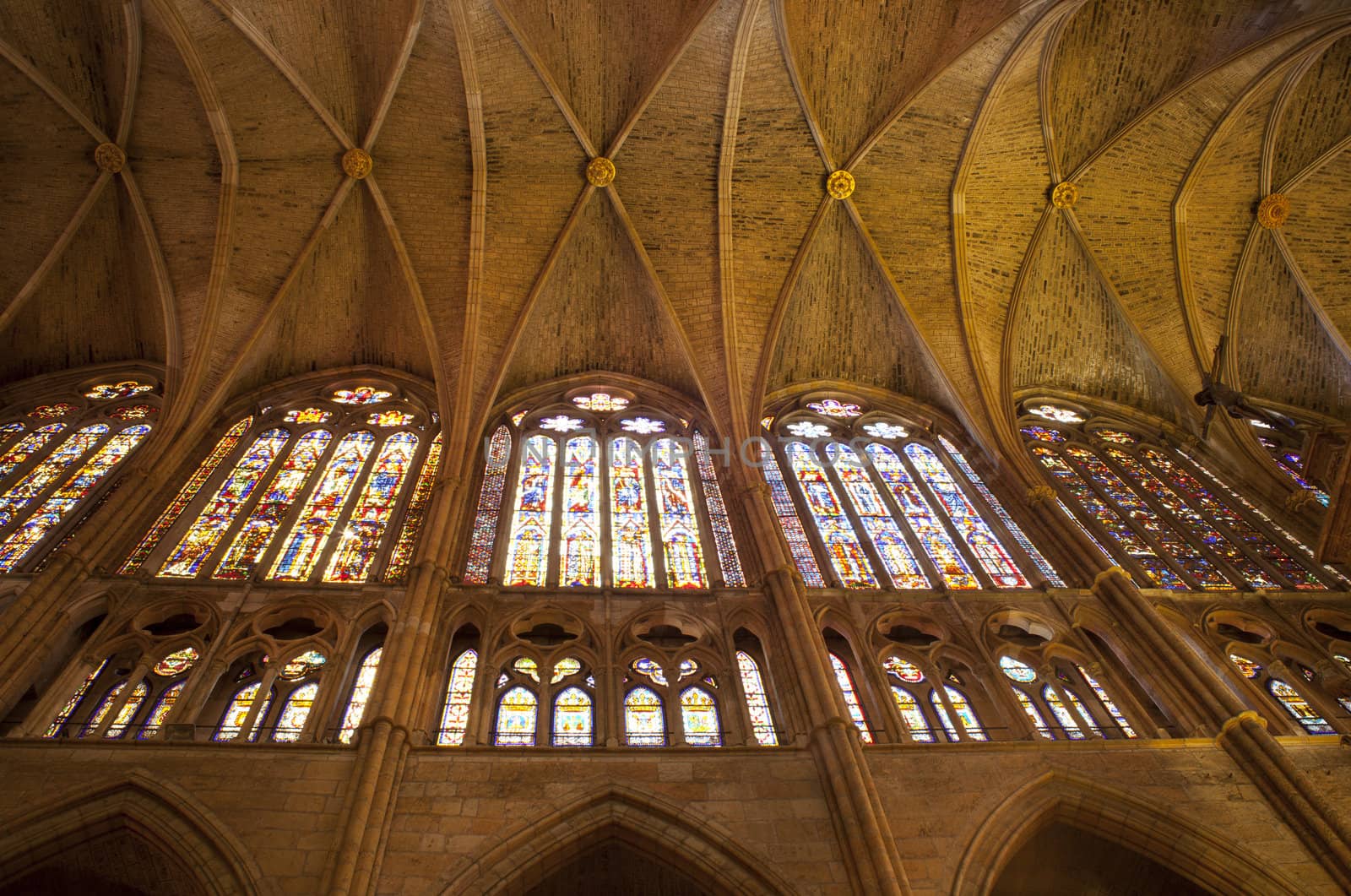 Interior of Leon Cathedral, Spain