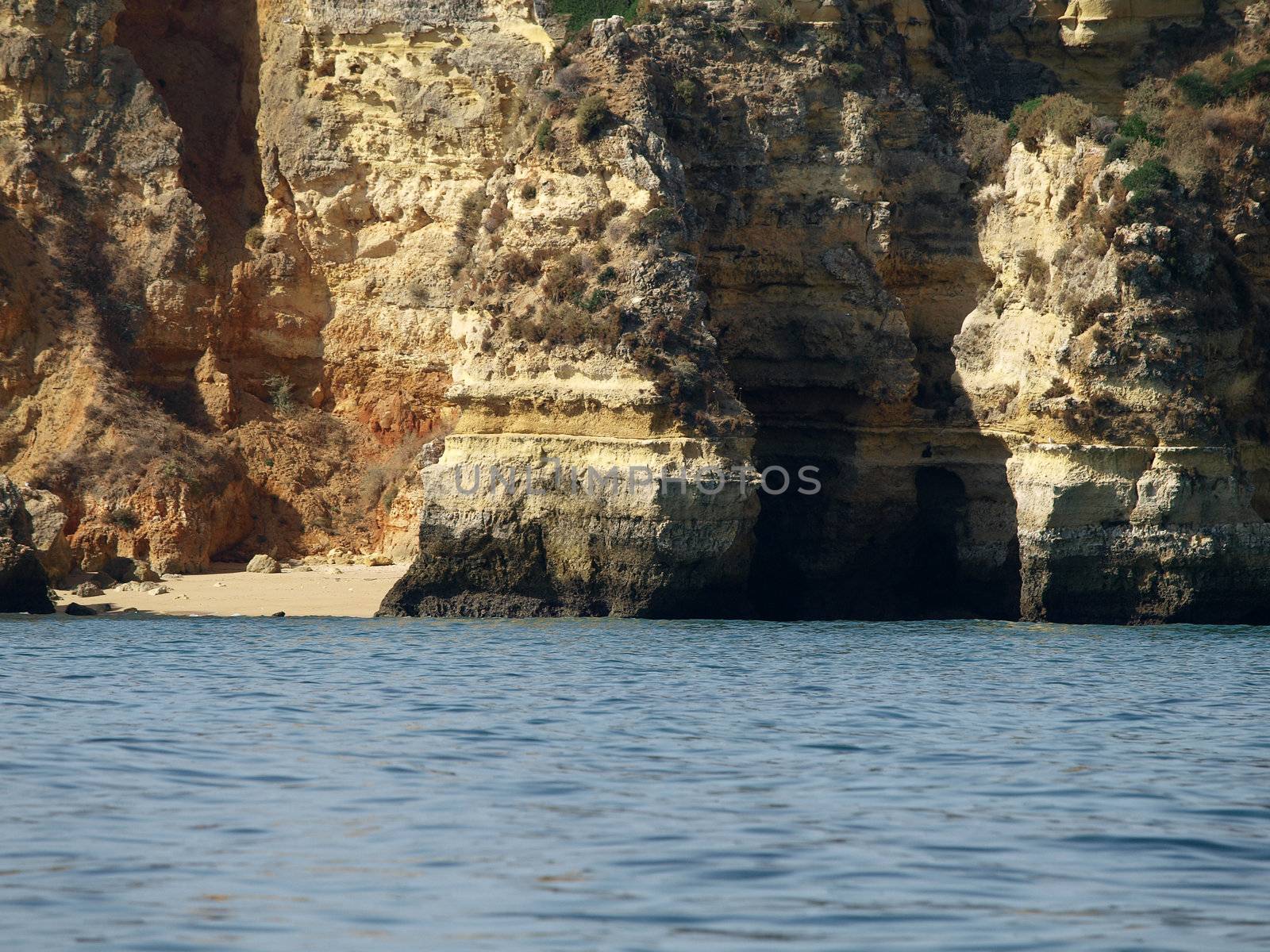 Picturesque Algarve coast between Lagos and the Cap Vincent