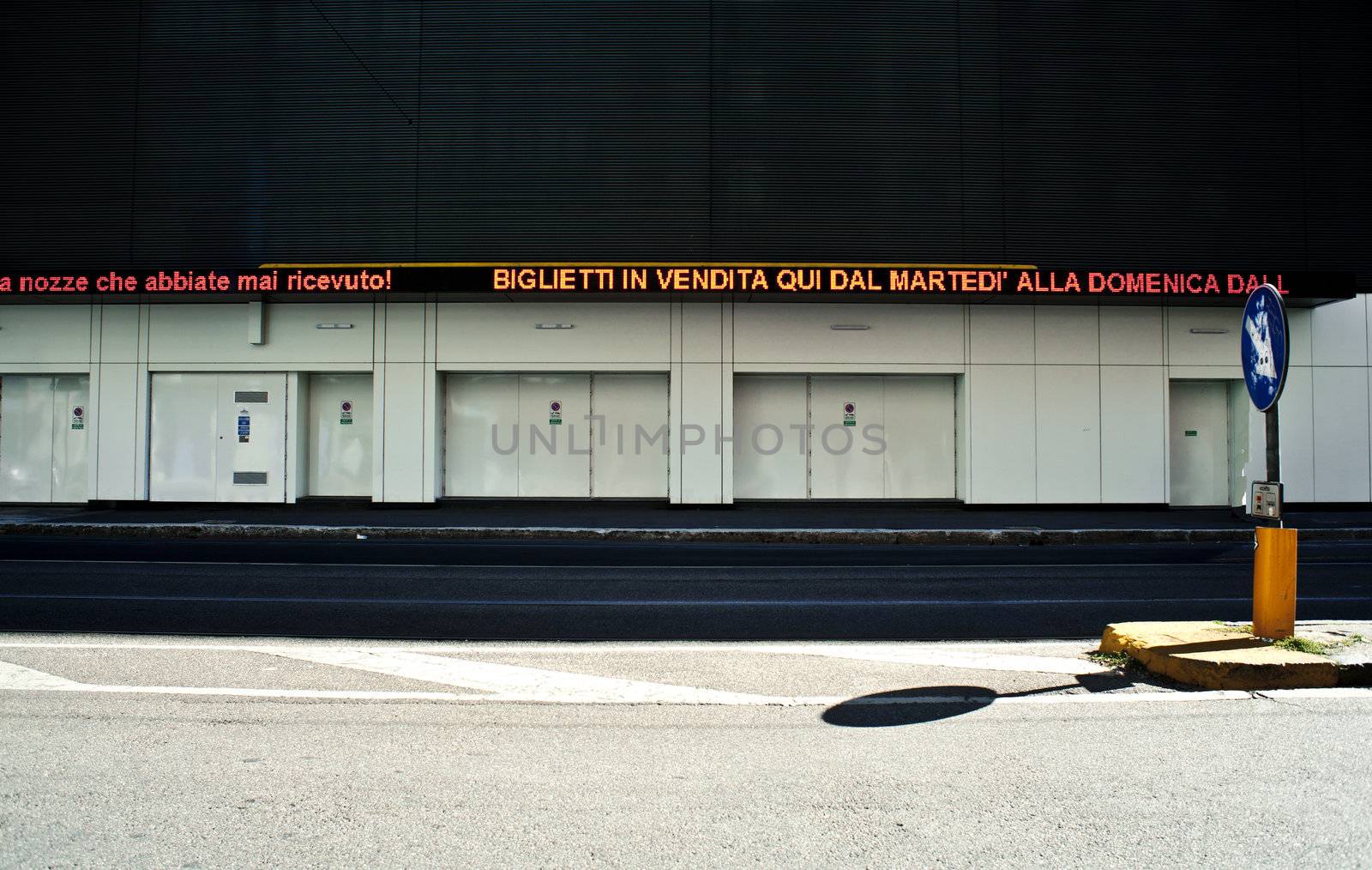 Empty street in the city of Milan - Italy