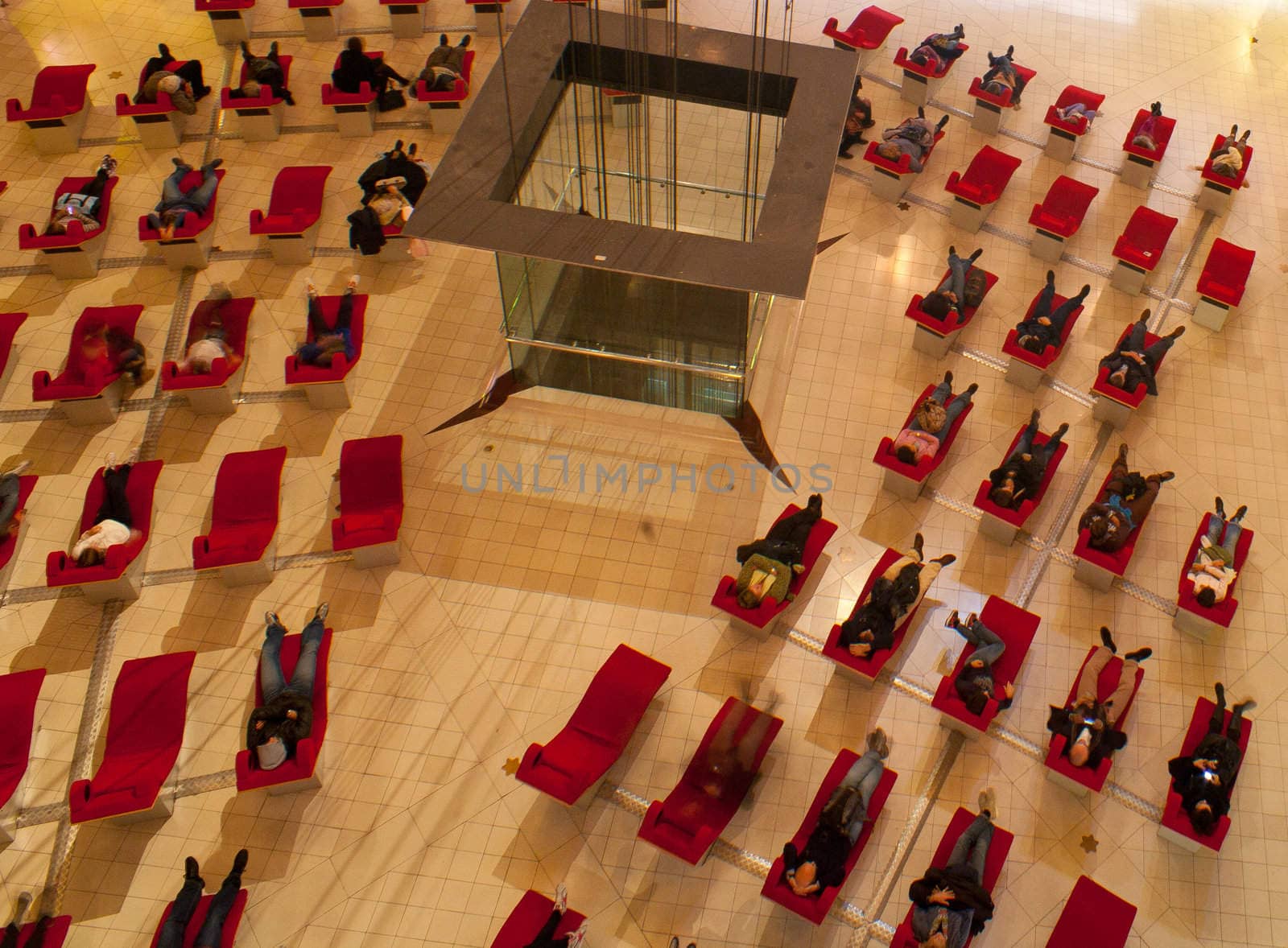 A lot of armchairs in a big room
