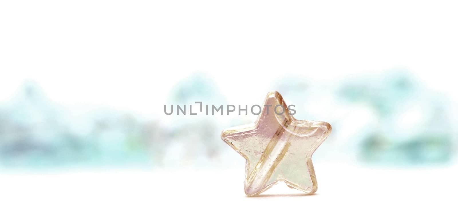 closeup star against blurred background