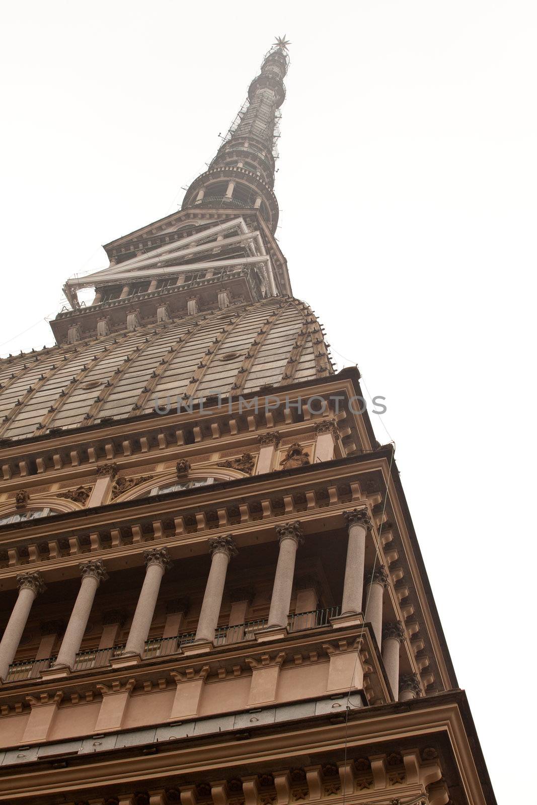 View of Mole Antonelliana in Turin, Italy